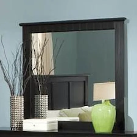 Transitional Black Landscape Mirror